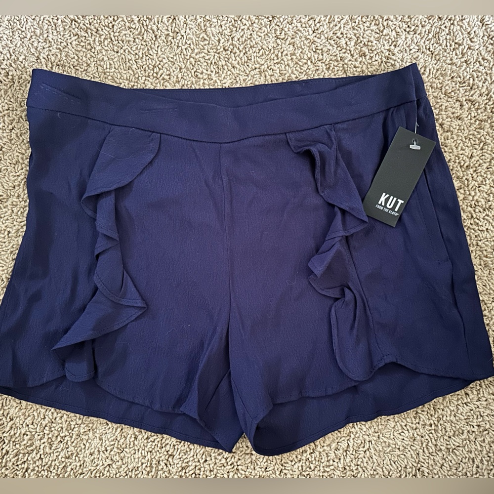 Kut From The Kloth Blue Ruffle Shorts Size 4